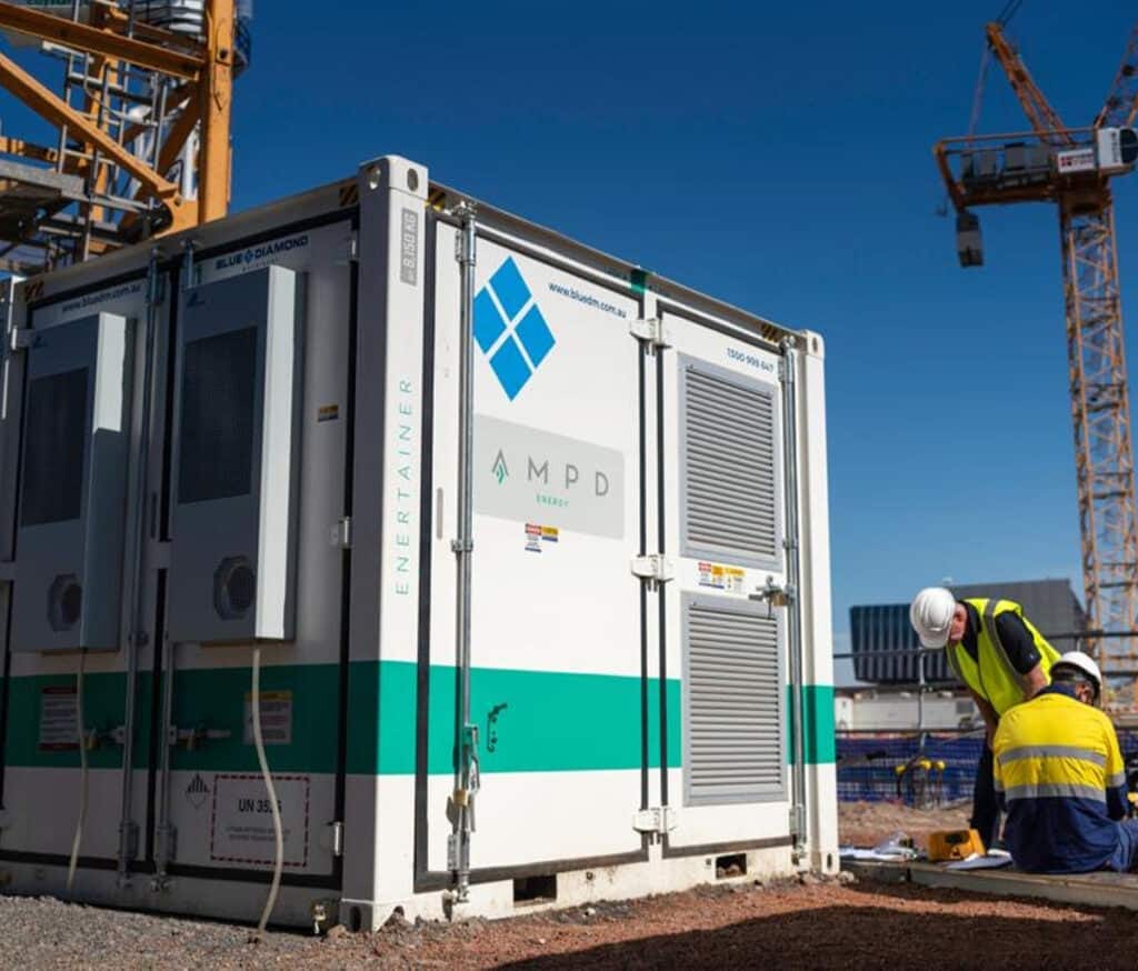 Powering Tower Cranes With The AMPD Enertainer Battery Energy Storage  System – Blue Diamond Solution