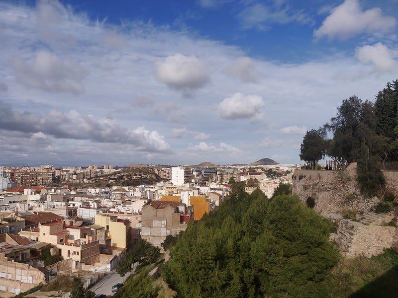 Cartagena en Espagne vue du ciel