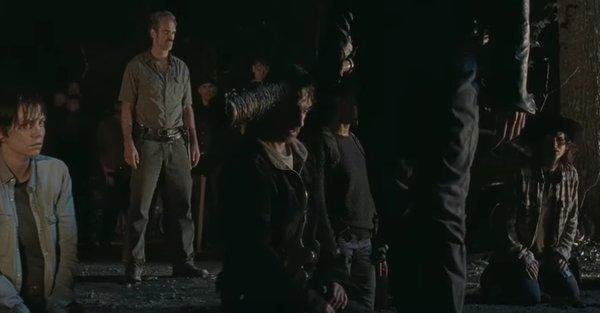 the walking dead final rick grims on knees