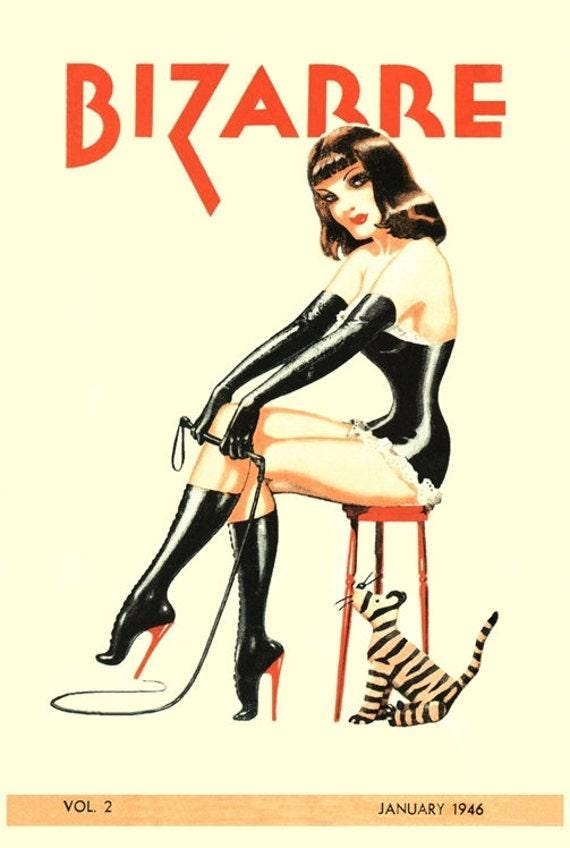Vintage 1940's Bizarre Fetish Magazine Cover No.2 Art A3 Poster Re Print -  Etsy