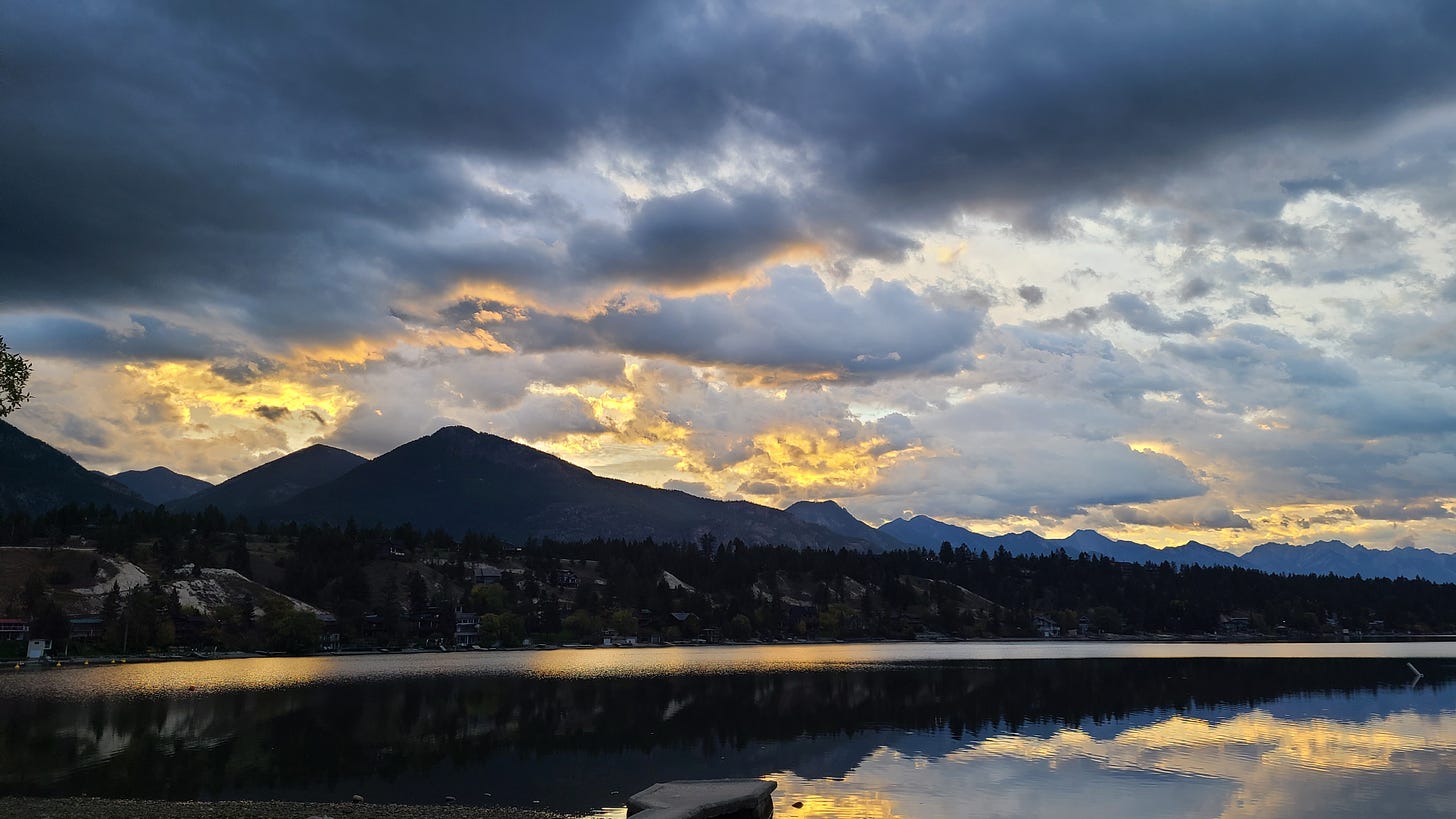 Sunrise on Lake Windermere, BC