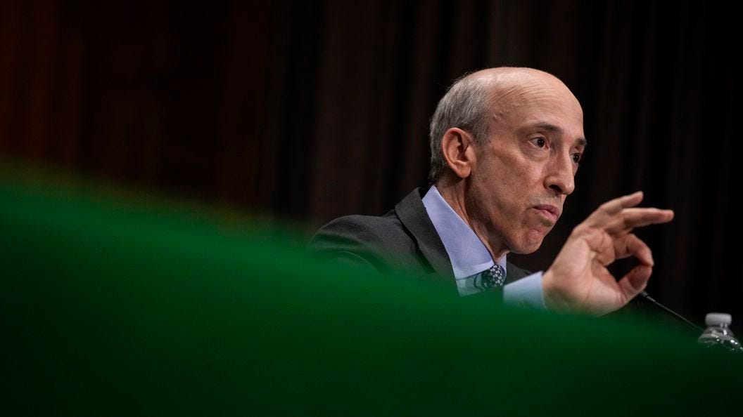 The U.S. Securities and Exchange Commission under Chair Gary Gensler has waged an enforcement battle against the crypto industry that shows no sign of letting up. (Drew Angerer/Getty Images)