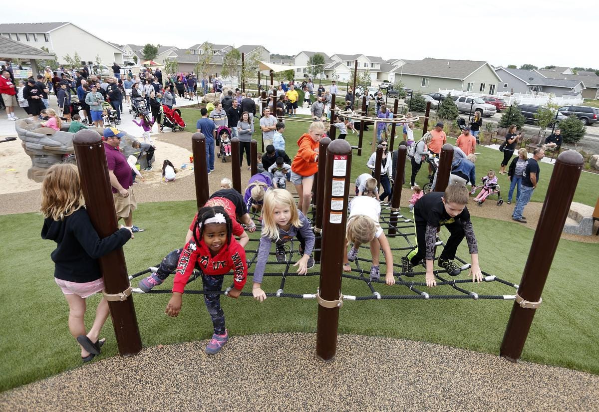 Labor of love: Cedar Falls welcomes adaptive playground (PHOTOS ...