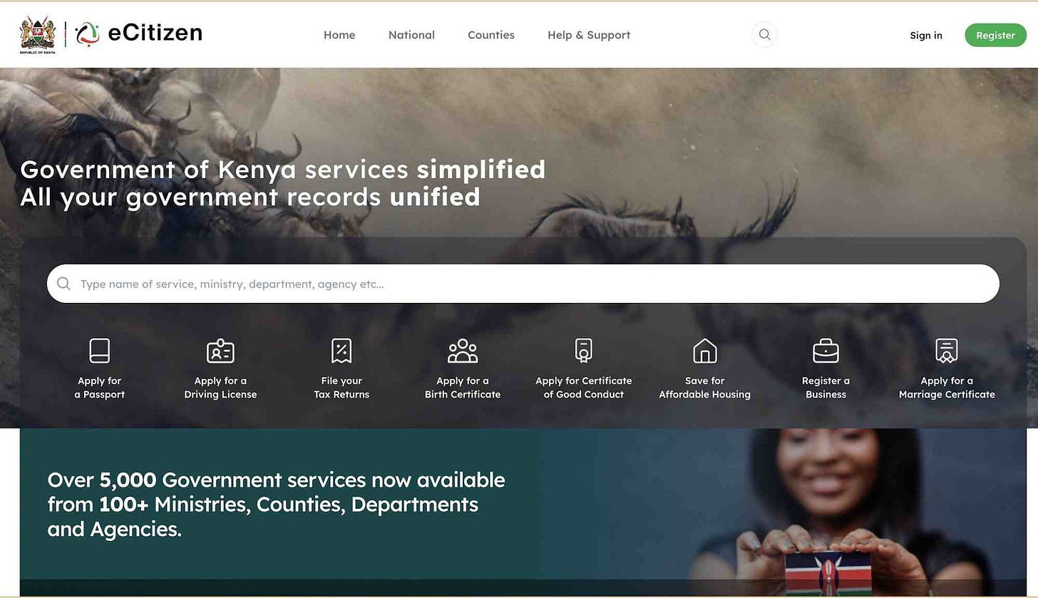 eCitizen: A Glittering Promise Mired in Ownership, Payment, and Adoption  Issues | KICTANet Think Tank