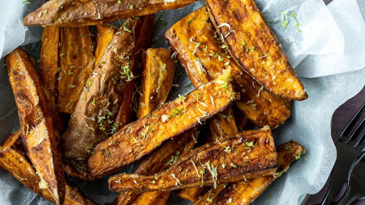 Sweet Potato Wedges with Lime
