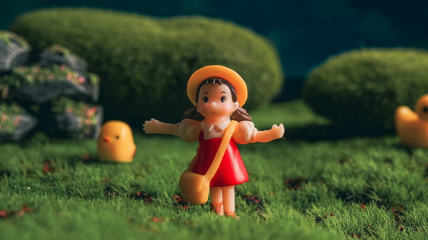 Plastic model of Mei character from My Neighbour Totoro