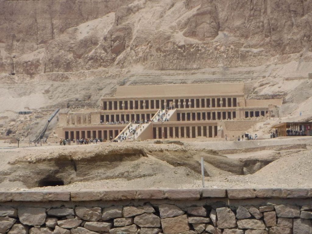 Temple of Hatshepsut, one of the featured temples on a Nile cruise itinerary and one of Egypt's famous landmarks