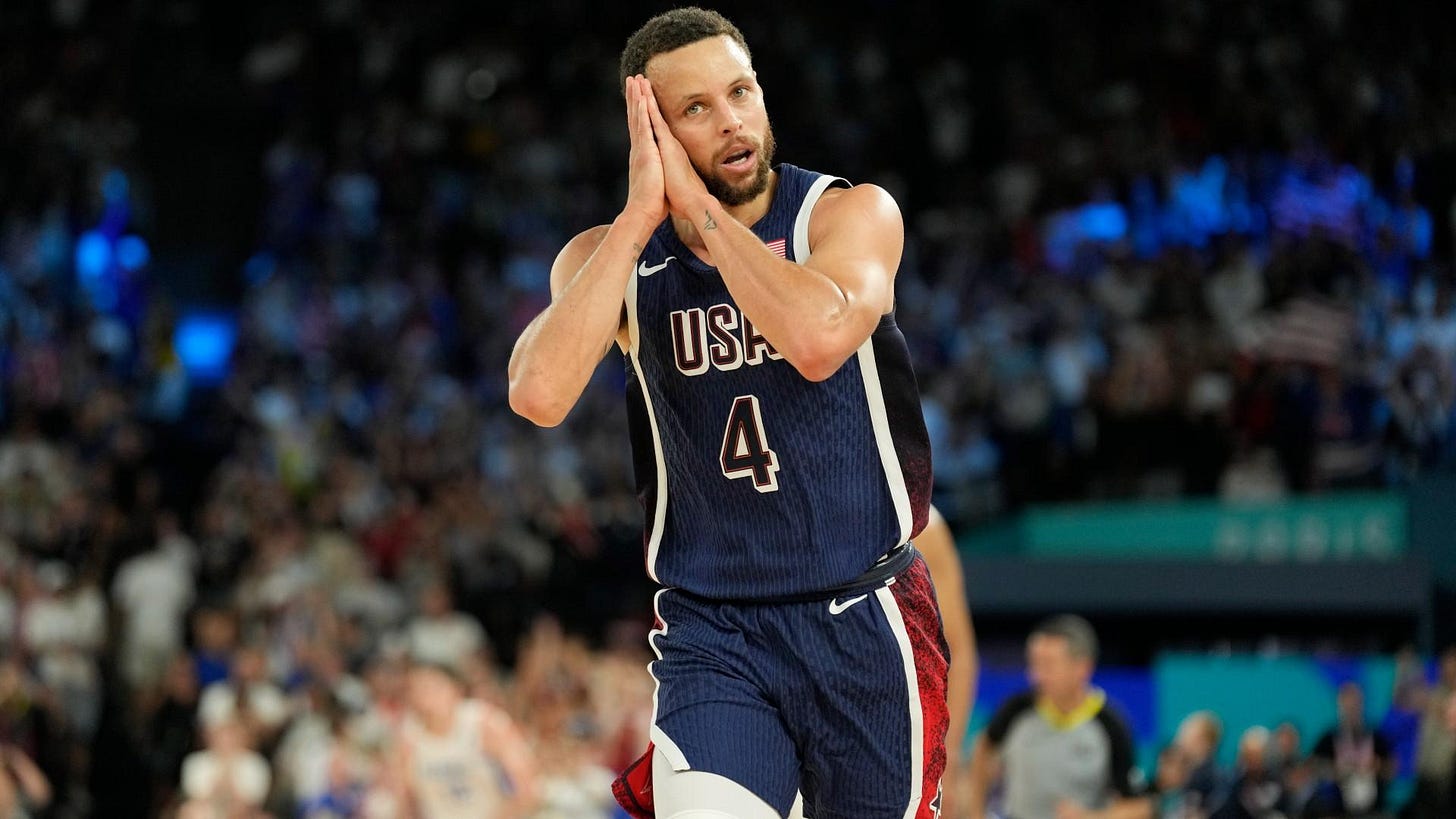 NBA stars, more react to Stephen Curry's gold medal performance vs. France:  'Steph went into God Mode' | Sporting News Canada