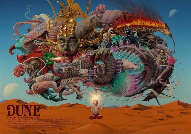 r/dune - My favorite poster for Jodorowsky’s Dune, by Hugo Emmanuel Figueroa
