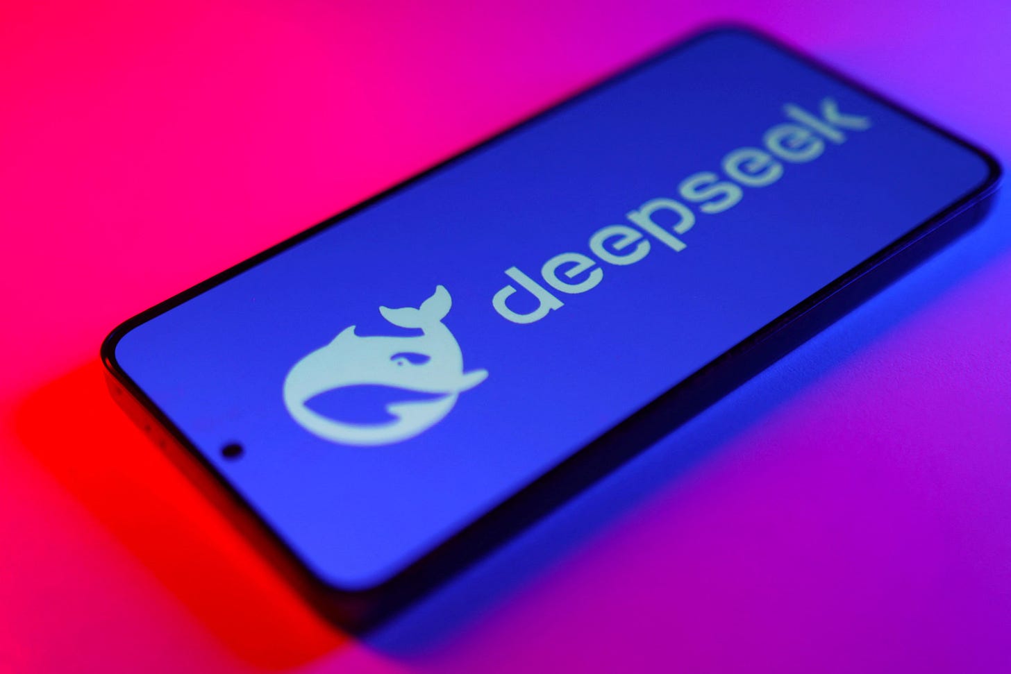 Illustration shows Deepseek logo