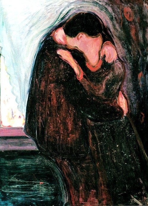 r/mildlyinteresting - Edvard Munch ('The Scream') also painted 'The Kiss', similar to that of Klimt