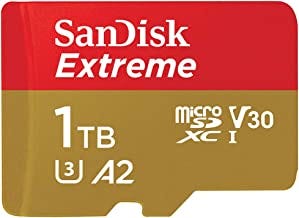 SanDisk 1TB Extreme microSDXC UHS-I Memory Card with Adapter - Up to 160MB/s, C10, U3, V30, 4K, A2, Micro SD - SDSQXA1-1T0...