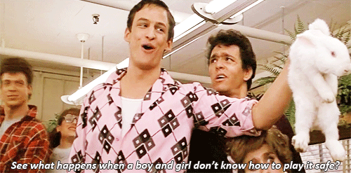 Grease 2 GIF: See what happens when a boy and girl don't know how to play it safe?