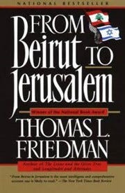 Book cover image of "From Beirut To Jerusalem" by Thomas L. Friedman