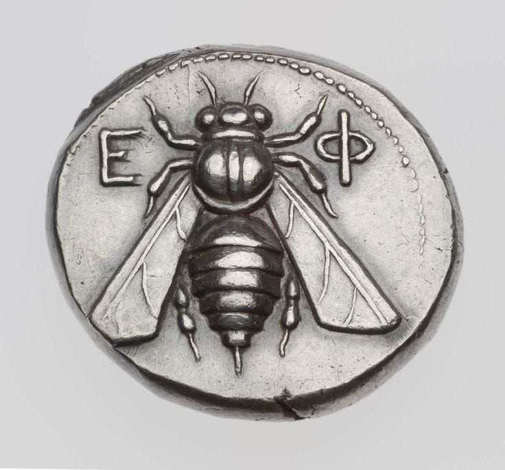 archaicwonder | Ancient coins, Greek art, Bee art