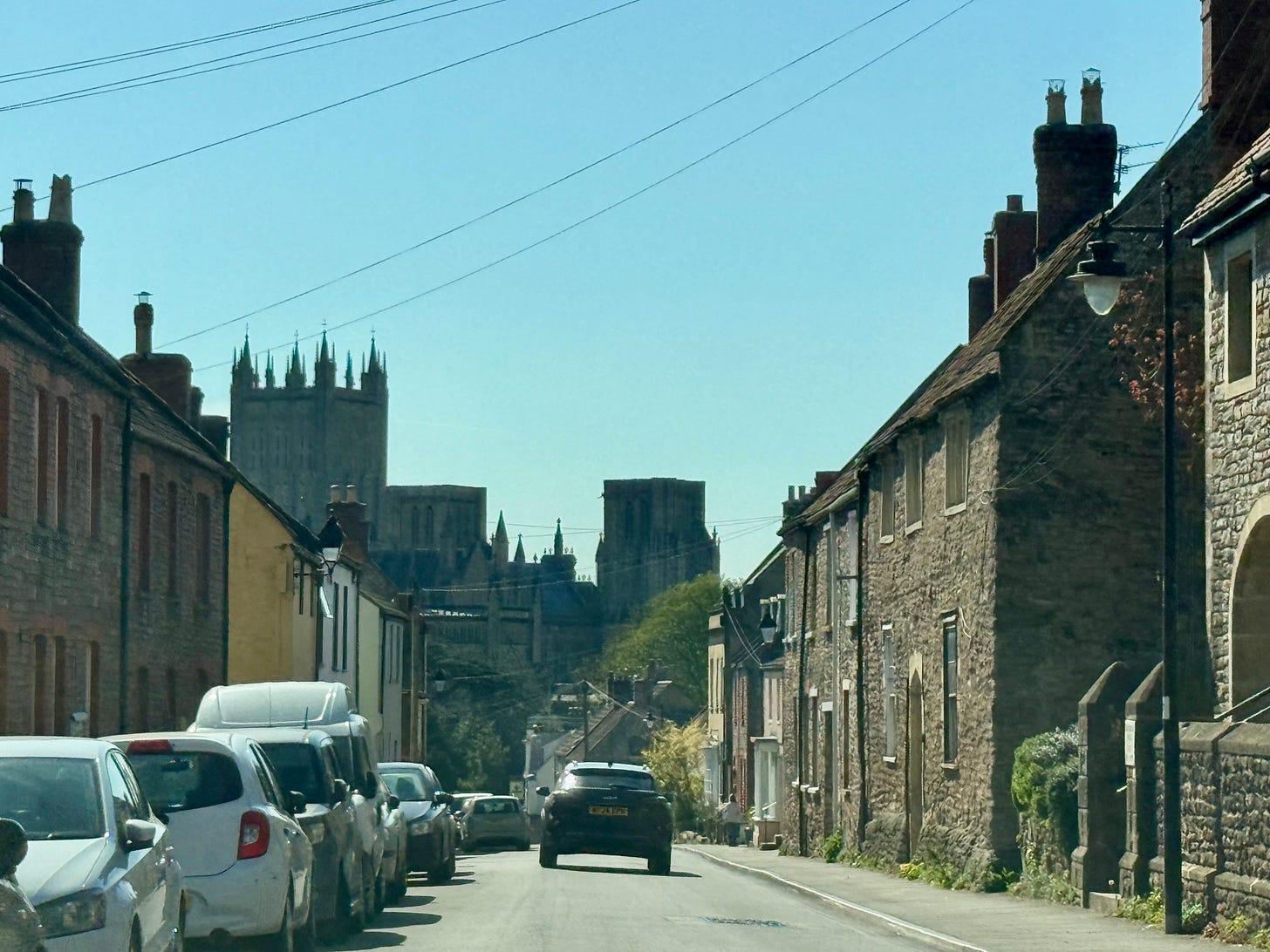 Driving from the north into Wells you see the Cathedral over all. And right at the turn of the road is Goudge’s birthplace… Driving from the north into Wells you see the Cathedral over all. And right at the turn of the road is Goudge’s birthplace…