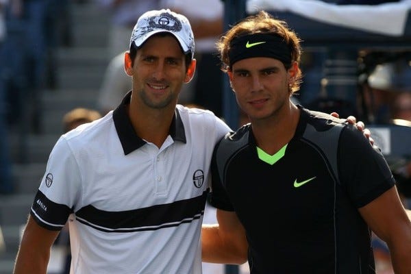 novak djokovic with rafael nadal for 2015 french open tennis