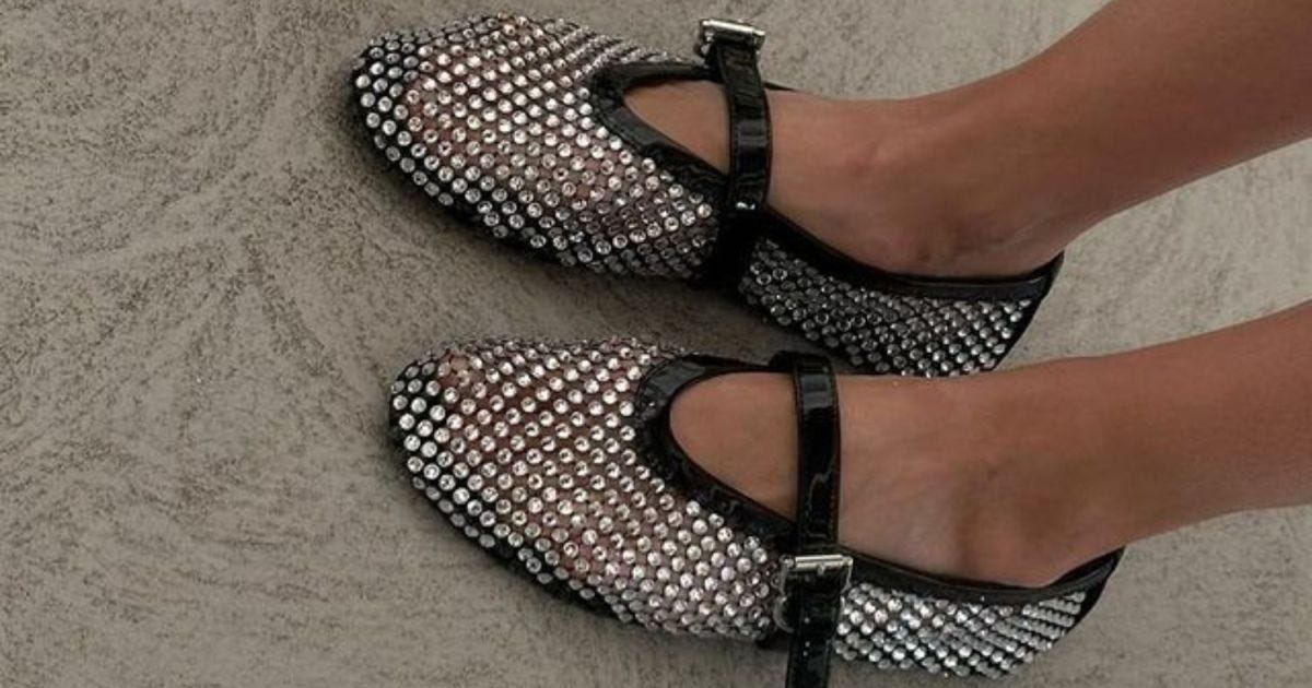 Mesh Ballet Flats Are The Latest Skin-Baring Trend