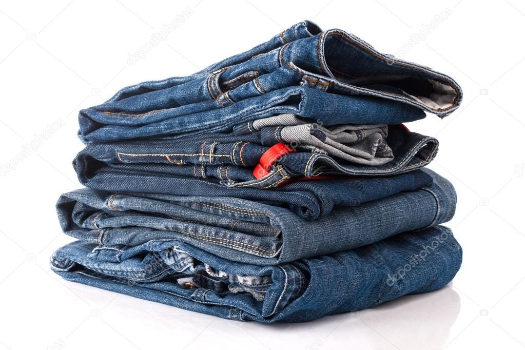 Stack of jeans Stock Photo by ©vankad 13315221