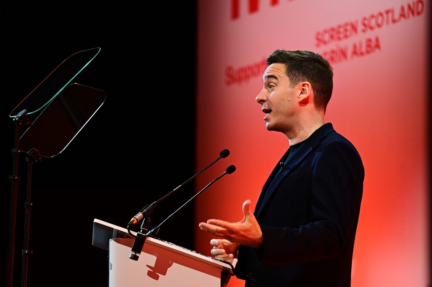 James Graham speaking at the Edinburgh TV Festival 2024