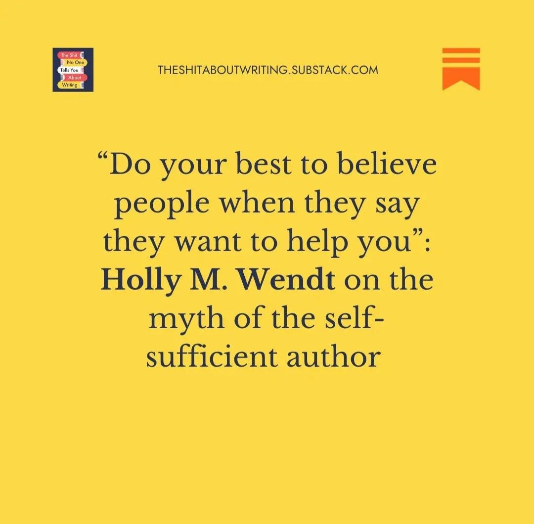 A yellow graphic that says "Do your best to believe people when they say they want to help you." Click on the image to read the whole newsletter.