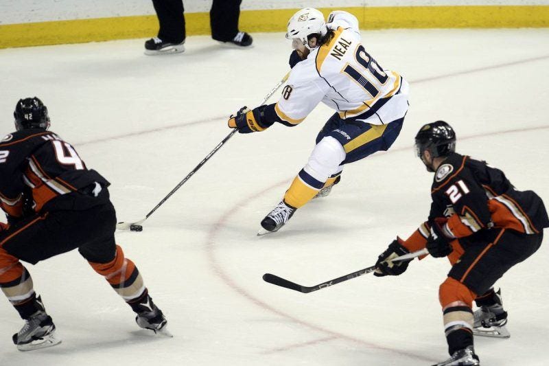 james neal winning show for predators vs ducks