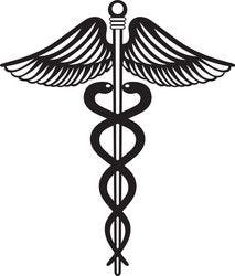 symbol medical caduceus vector