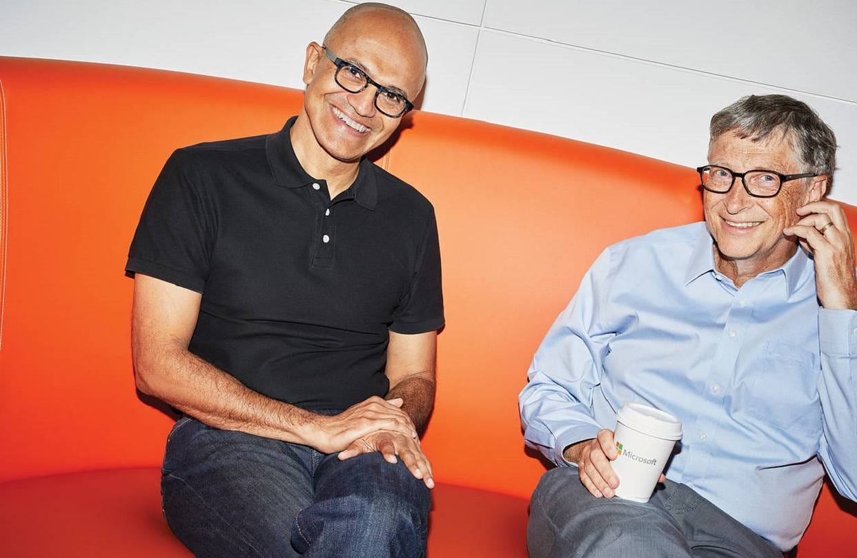 A Rare Joint Interview with Microsoft CEO Satya Nadella and Bill Gates - WSJ