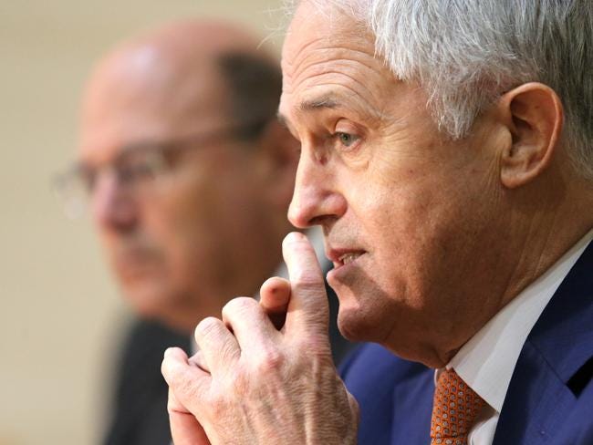 Prime Minister Malcolm Turnbull visiting Incitec Pivot factory on Gibson Island in Brisbane. Pictures: Jack Tran