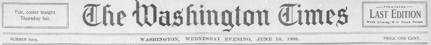 1908 Washington Times