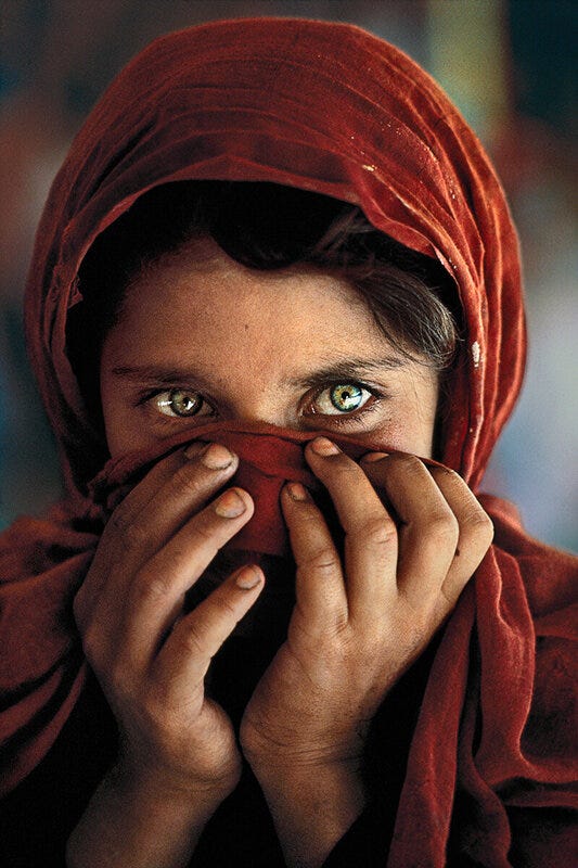 Steve McCurry | Afghan Girl with Hands on Face (1984) | Available for Sale  | Artsy