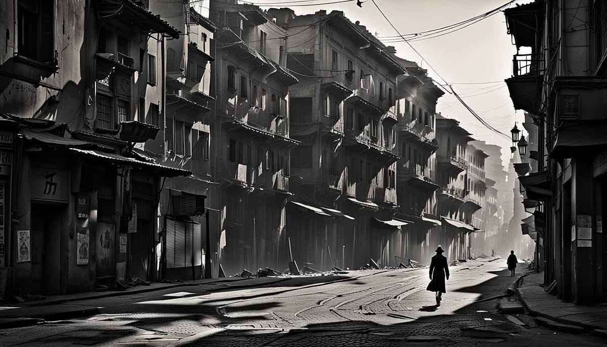 street with empy derelict buildings