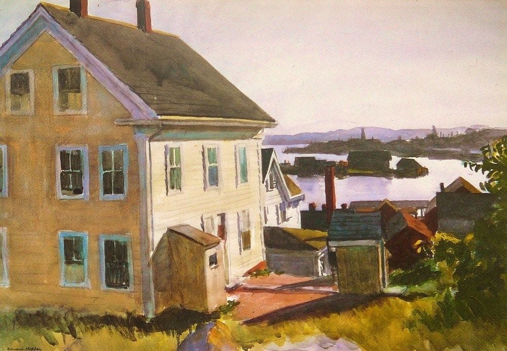 Edward Hopper - House and Harbor, 1924