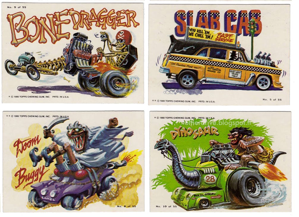 Just A Car Guy: Weird Wheels, Roth inspired caricatures, released in 1980  by the Topps company, Weird Wheels features the brilliant artwork of Norman  Saunders and Gary Hallgren.