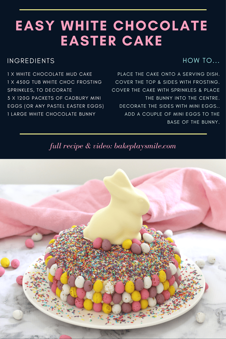 Instructions for making an easter cake hack. 