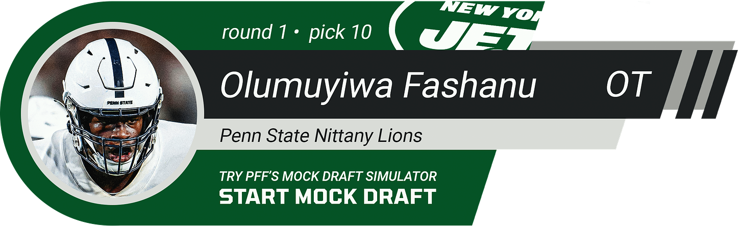 New York Jets: Olumuyiwa Fashanu, OT, Penn State