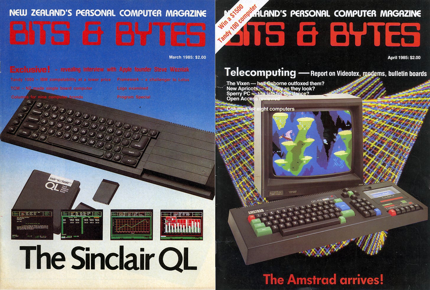 March and April 1985 issues of Bits & Bytes from New Zealand
