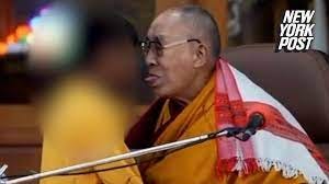 Dalai Lama kisses boy, apologizes for asking boy to suck his tongue