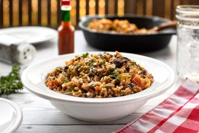 Vegan dirty rice cajun recipe