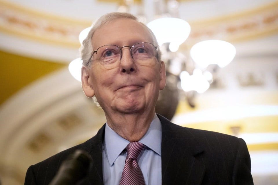 McConnell will step down as the Senate Republican leader in November after  a record run in the job - Victoria Times Colonist