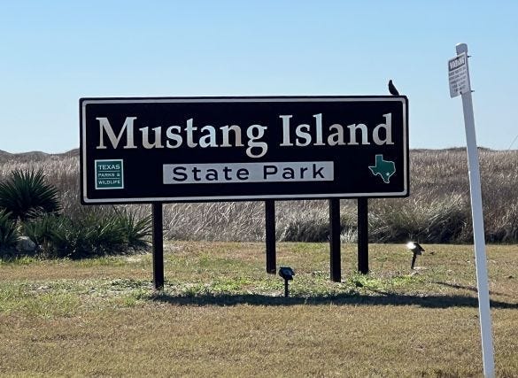 Mustang Island State Park Sign