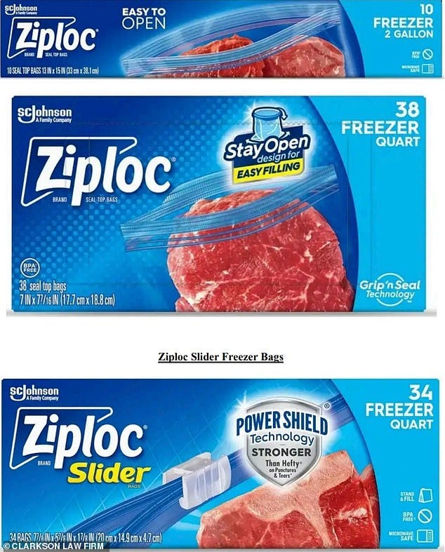 A class-action lawsuit filed in California accuses S.C. Johnson & Son Inc., the maker of Ziploc, of misleading consumers about the safety of its microwave-safe bags and containers