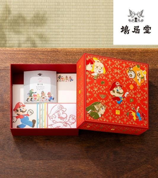 Woodblock prints with Nintendo characters