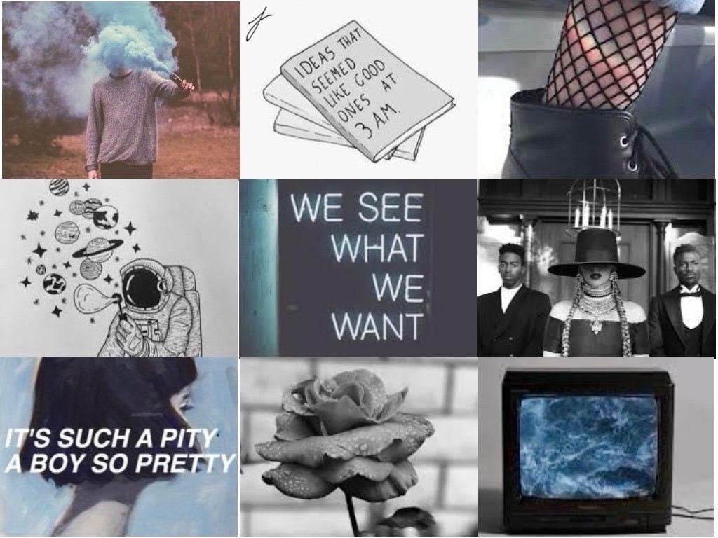 angsty teen goals — first mood board :)