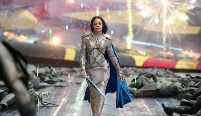 tessa thompson hated cape on thor ragnarok movie