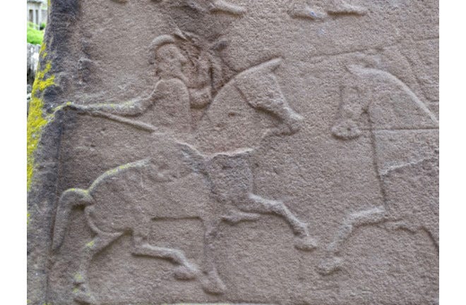 Pictish horseman symbol on stone