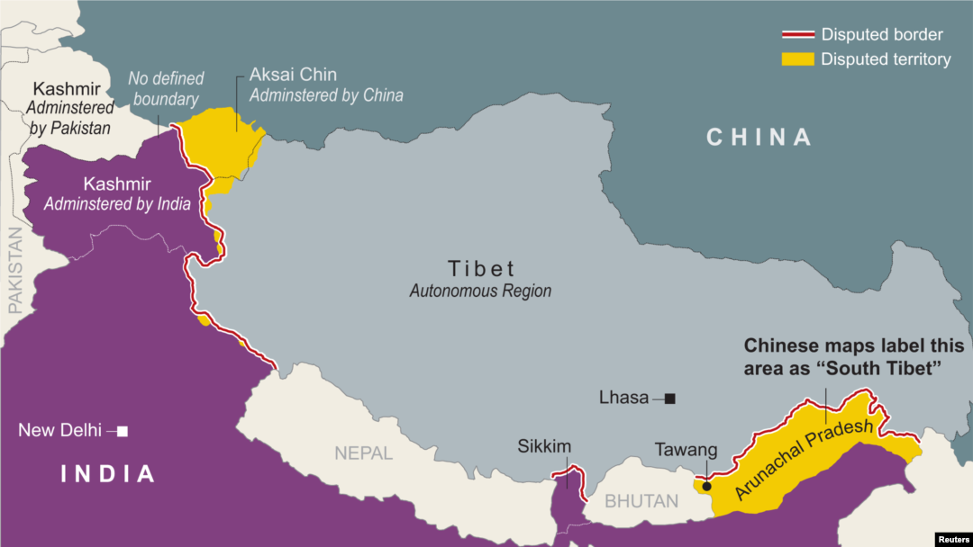 India Protests Chinese Map Claiming Disputed Territories
