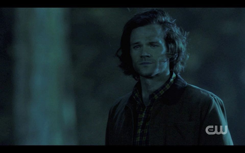 Jared Padalecki intense Sam wind blown hair in other world SPN 1512