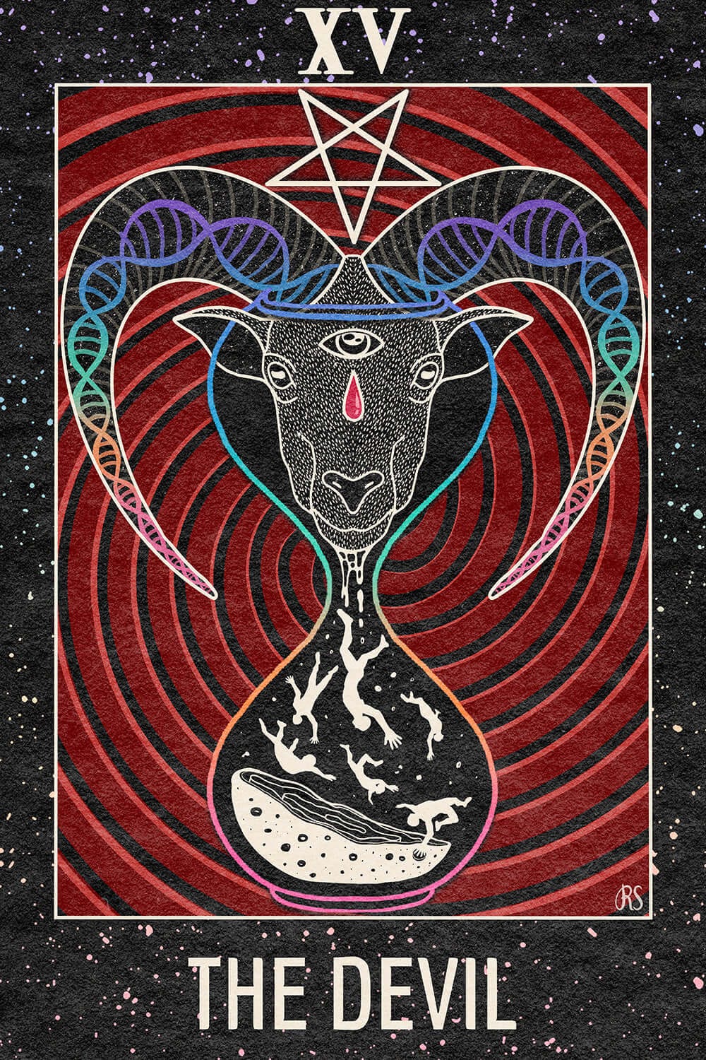 The Devil' Tarot Art Print - Roving Stars 2023