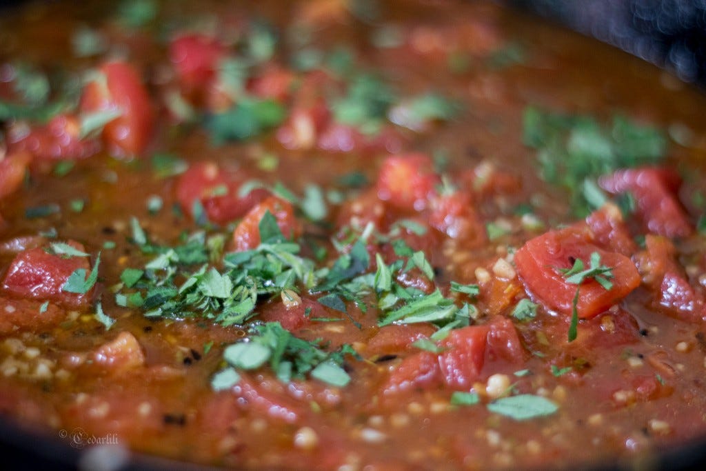 Herbs and tomatoes